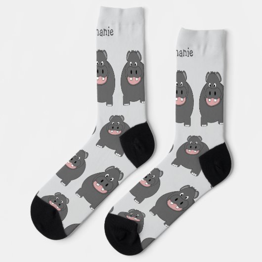 Chaussette Socks Hippopotamus Design (Gauche)