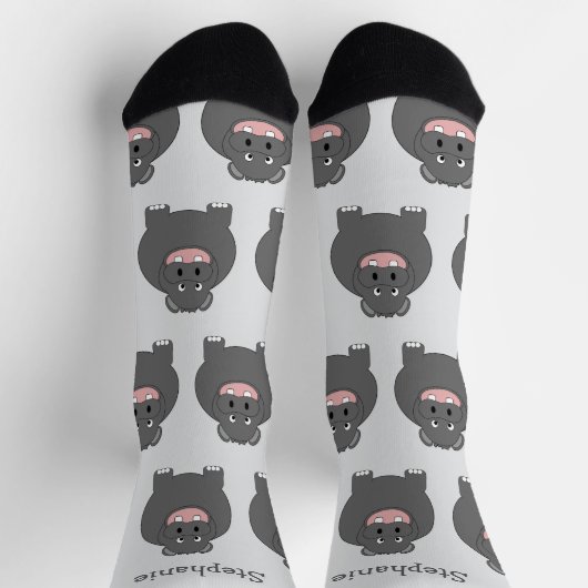 Chaussette Socks Hippopotamus Design (Haut)