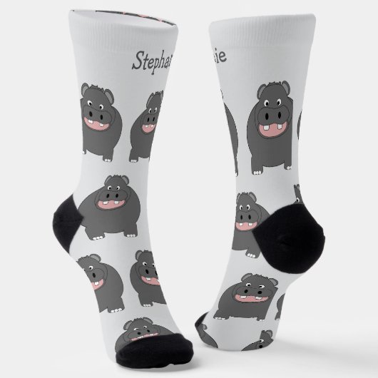 Chaussette Socks Hippopotamus Design (Angulaire)