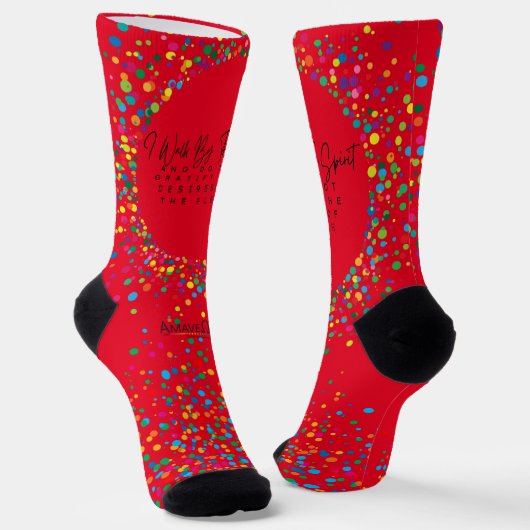 Chaussette SOCKS : Je marche par l'Esprit (Angulaire)