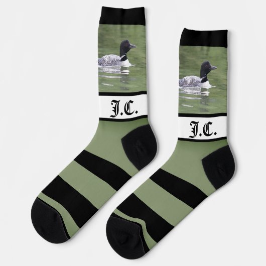 Chaussette Socks monogrammed de Loon Wide Stripe (Gauche)