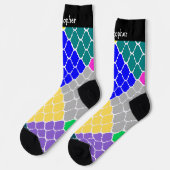 Chaussette Socks Multi Coloured Moroccan Pattern Design (Gauche)