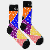 Chaussette Socks Multi Coloured Moroccan Pattern Design (Droite)