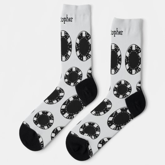 Chaussette Socks Poker Chip Design (Gauche)