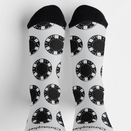 Chaussette Socks Poker Chip Design (Haut)
