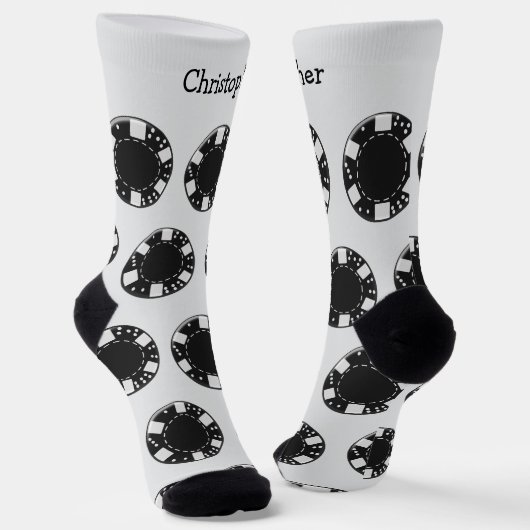 Chaussette Socks Poker Chip Design (Angulaire)