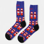 Chaussette Socks Red Double Decker Design (Gauche)