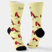 Chaussette Socks Robin Red Breast Design (Angulaire)