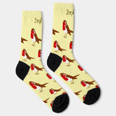 Chaussette Socks Robin Red Breast Design (Droite)