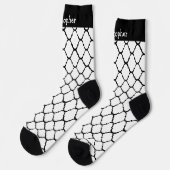 Chaussette Socks White Moroccan Pattern Design (Gauche)