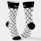 Chaussette Socks White Moroccan Pattern Design (Angulaire)