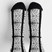Chaussette Socles d'impression Spiderweb en Unisex noir et bl (Haut)