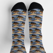 Chaussette Soft Coated Wheaten Terrier Christmas Boat Holiday (Haut)