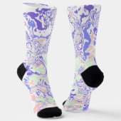 Chaussette Soft Pastel Funky Boho Retro Marbre Abstrait (Angulaire)