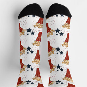 Chaussette Soirée Cinéma Mignonne au Popcorn 