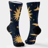 Chaussette Soleil et Motif céleste de Soleil et Lune (Angulaire)