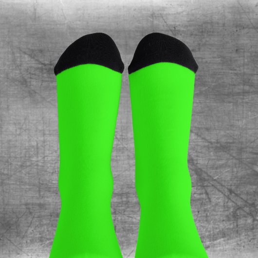 Chaussette Solid Neon Green  Socks – Customizable 
