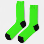 Chaussette Solid Neon Green  Socks – Customizable  (Gauche)