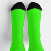 Chaussette Solid Neon Green  Socks – Customizable  (Haut)
