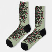 Chaussette Sorcière verte folle nature déplaisante psychédéli (Gauche)