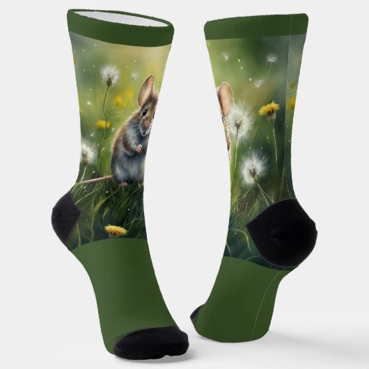 Chaussette Souris dans les Dandelions (Angulaire)