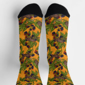 Chaussette Souris et mûres sur jaune (Haut)