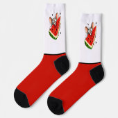 Chaussette Souris joyeuse mange pastèque (Gauche)