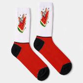 Chaussette Souris joyeuse mange pastèque (Droite)
