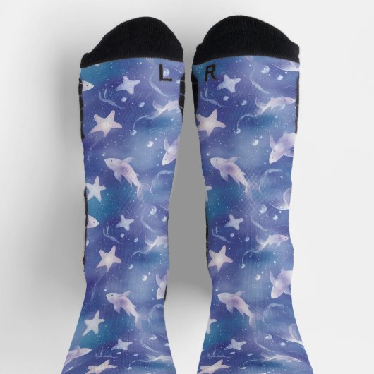 Chaussette Sous l'océan : Requins (Haut)