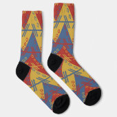 Chaussette Southwestern Red Gold and Blue Pattern (Droite)