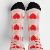 Chaussette Soyez mon coeur rouge Valentine (Haut)
