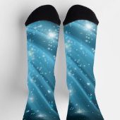Chaussette Sparkling Starry Night Sky Blue Gradient Crew Sock (Haut)