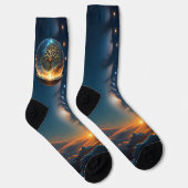 Chaussette Sphère de Vie – L'Arbre du Monde Doré.  (Droite)