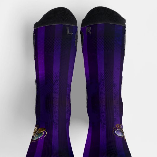 Chaussette Spider Steampunk sur Arrière - plan pourpre (Haut)