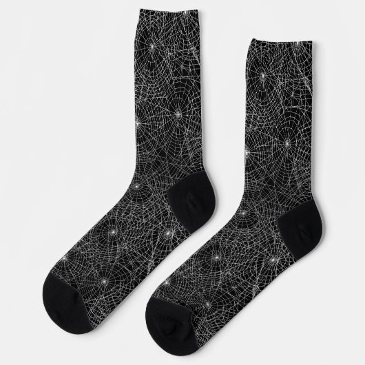 Chaussette Spiderweb Dark esthétique Goth Halloween (Gauche)