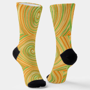 Chaussette Spirale de couleurs d'agrumes amusantes
