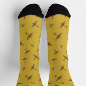 Chaussette Spirfire Avions Aviation Thème Jaune Or (Haut)