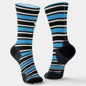 Chaussette Sports Équipe Nom Numéro Blue Stripes Football (Angulaire)