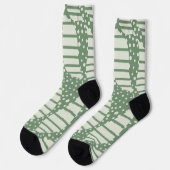 Chaussette Spots et bandes 2 - Vert (Gauche)