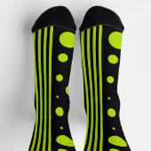 Chaussette Spots et rayures - Lime vert (Haut)