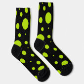 Chaussette Spots et rayures - Lime vert (Droite)