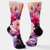 Chaussette Spring Zen Sunrise Pink Blossom Garden (Angulaire)