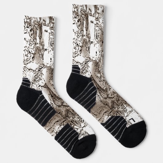 Chaussette "Squelette (Abstrait)" Chaussettes d'équipage (Droite)