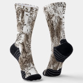 Chaussette "Squelette (Abstrait)" Chaussettes d'équipage (Angulaire)