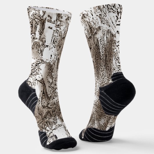 Chaussette "Squelette (Abstrait)" Chaussettes d'équipage (Angulaire)