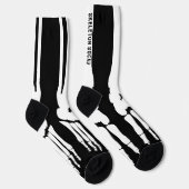 Chaussette Squelette de pied d'Halloween noir et blanc effray (Droite)