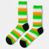 Chaussette St Patrick's Day Couleurs irlandaises : Vert orang (Gauche)