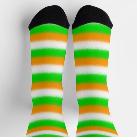 Chaussette St Patrick's Day Couleurs irlandaises : Vert orang (Haut)