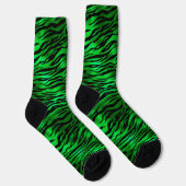 Chaussette St. Patrick's Day Green Tiger Stripes (Droite)