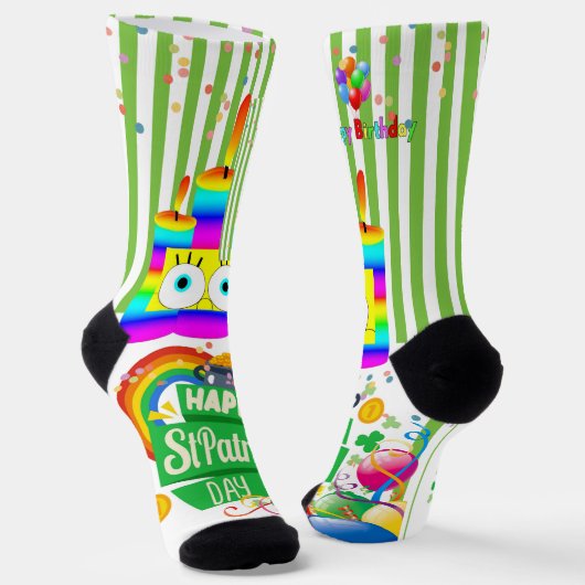 Chaussette St. Patrick's Day Joyeuses Chaussettes d'anniversa (Angulaire)
